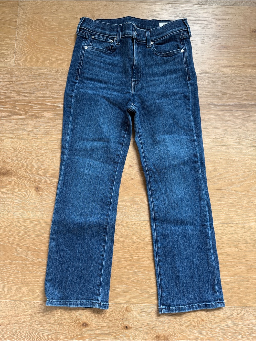 AYR - “The Pop” Classic Straight-Leg Women's Jeans in Dark Blue